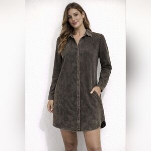 Umgee Charcoal Grey Dress/Tunic